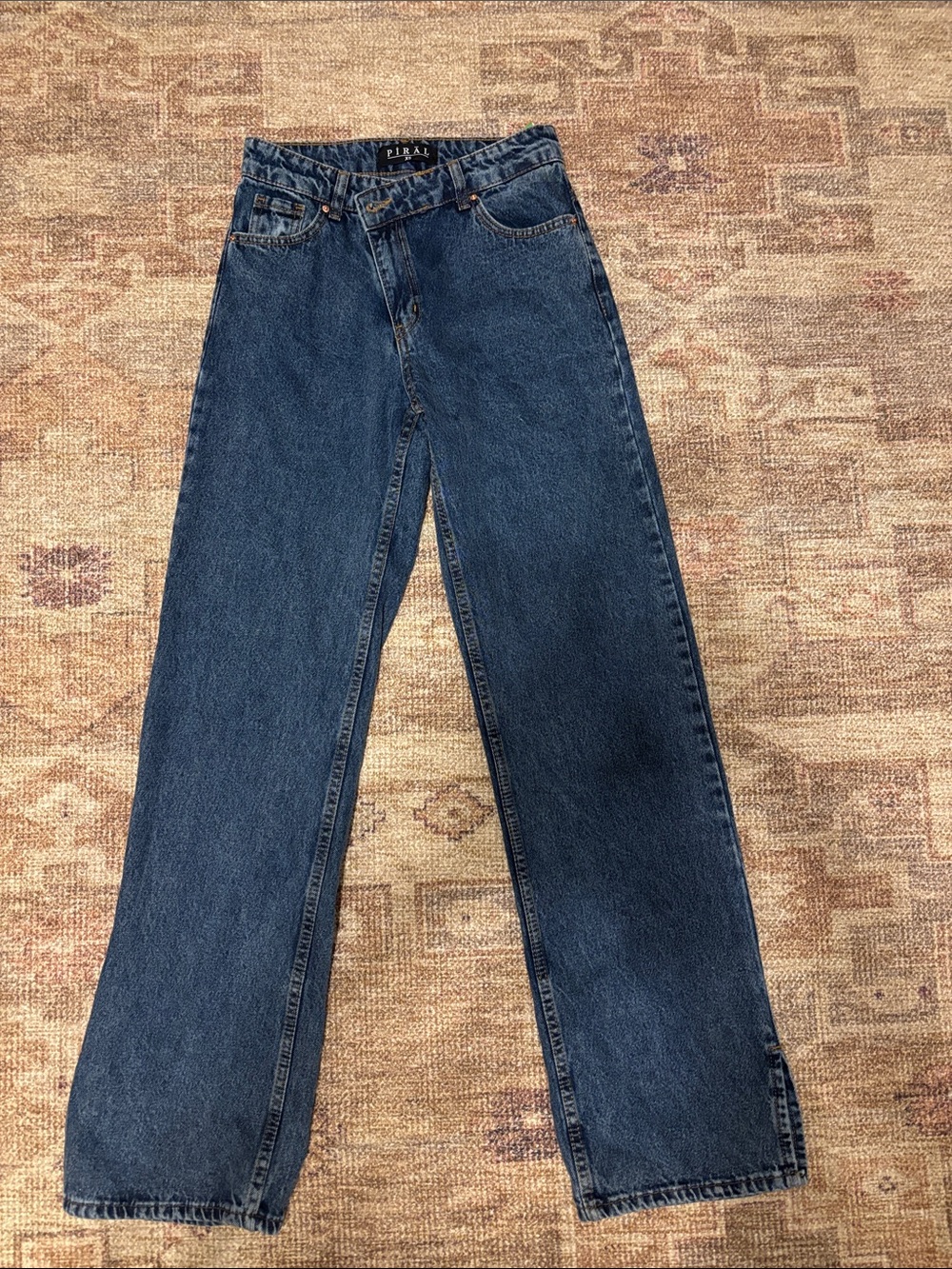 Classic High-Rise Straight Leg Jeans - Dark Blue